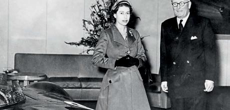 Her Majesty Queen Elizabeth II visits Browns Lane, March 1956