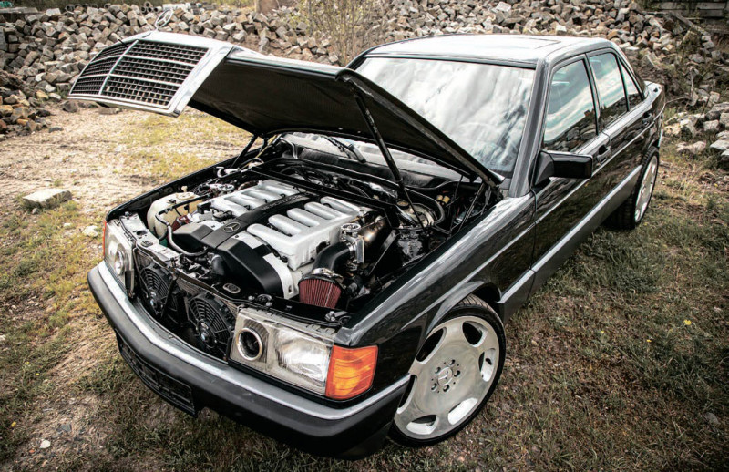 424bhp 6.0-litre V12 M120-engined Mercedes-Benz 190E W201