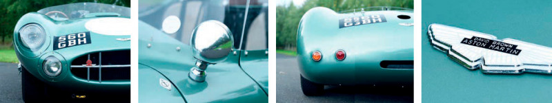 Modern re-creation of a 1957 Aston Martin DBR2 racing car