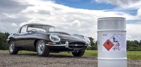 NG Barratt’s well-known Jaguar E-Type is already running on synthetic fuel