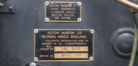 1955 Aston-Martin DB2/4 DHC numberplate