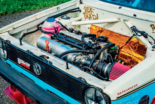 Berg Cup-kitted five-pot 2.5-litre 1983 Volkswagen Rabbit GTI Mk1 - engine