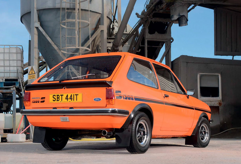 Restored 1977 Ford Fiesta 1300S Mk1 with Series X front and rear spoilers and wheelarch extensions