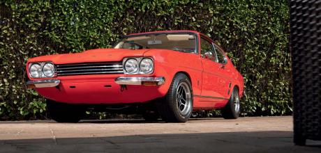 Scuderia Red painted 1973 Ford Capri Mk1 3.1-litre GXL with RS style quarter bumpers