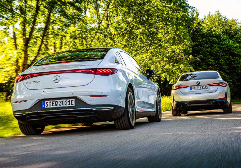 2023 Mercedes-Benz EQE 350+ V295 vs. 2023 BMW i4 40 eDrive G26