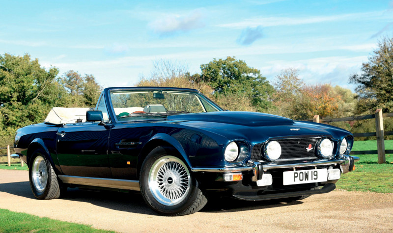 Prince of Wales standard-looking 1989 Aston Martin V8 Volante with a Vantage engine