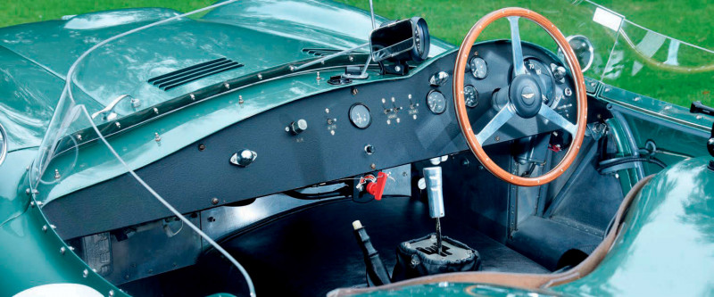Modern re-creation of a 1957 Aston Martin DBR2 racing car