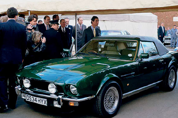 Prince of Wales standard-looking 1988 Aston Martin V8 Volante with a Vantage engine
