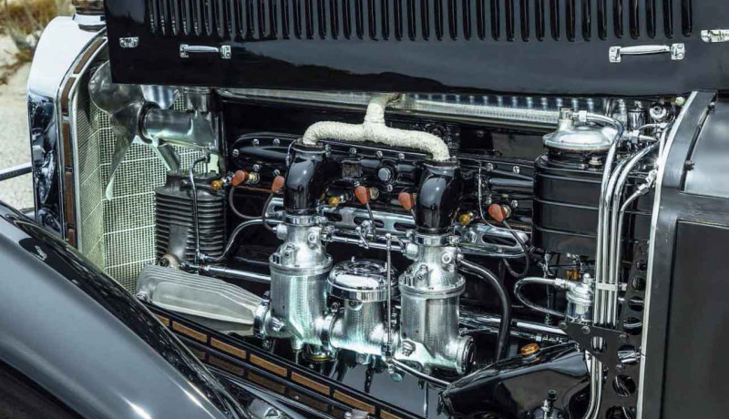 1930 Mercedes-Benz SSK Count Trossi W06 - engine