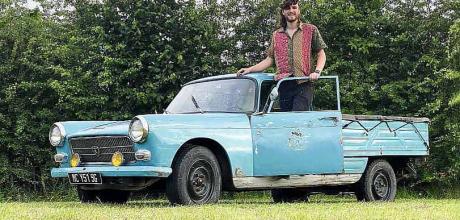 Patrick Teague cycled through France to buy his 1968 Peugeot 404 Pick-Up