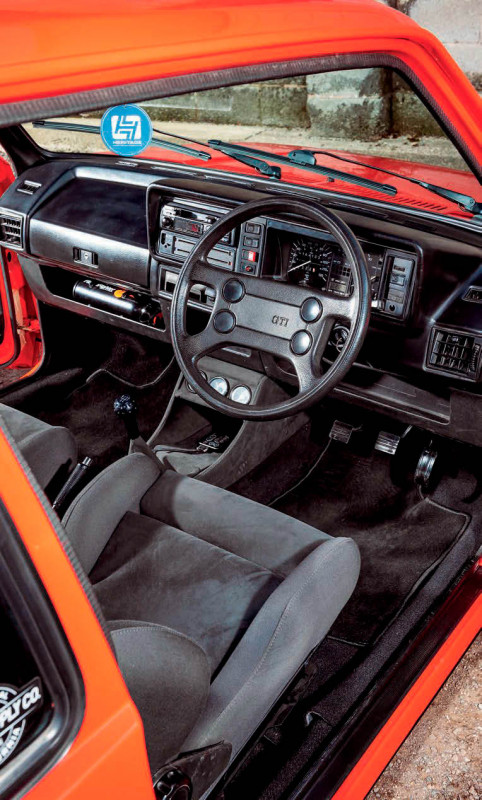 interior of tuned 281bhp 1.8 20v turbo BAM engined 1983 Volkswagen Golf GTI Mk1