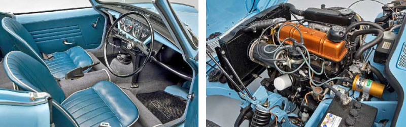 Triumph Spitfire - interior and engine