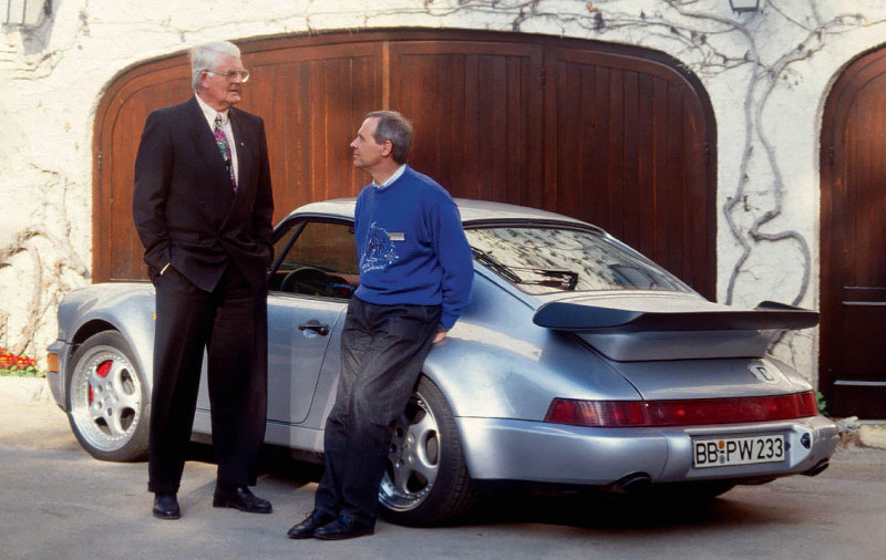 1990 Porsche 911 Turbo 964 also shows its principal creators, Paul Hensler and Friedrich Bezner